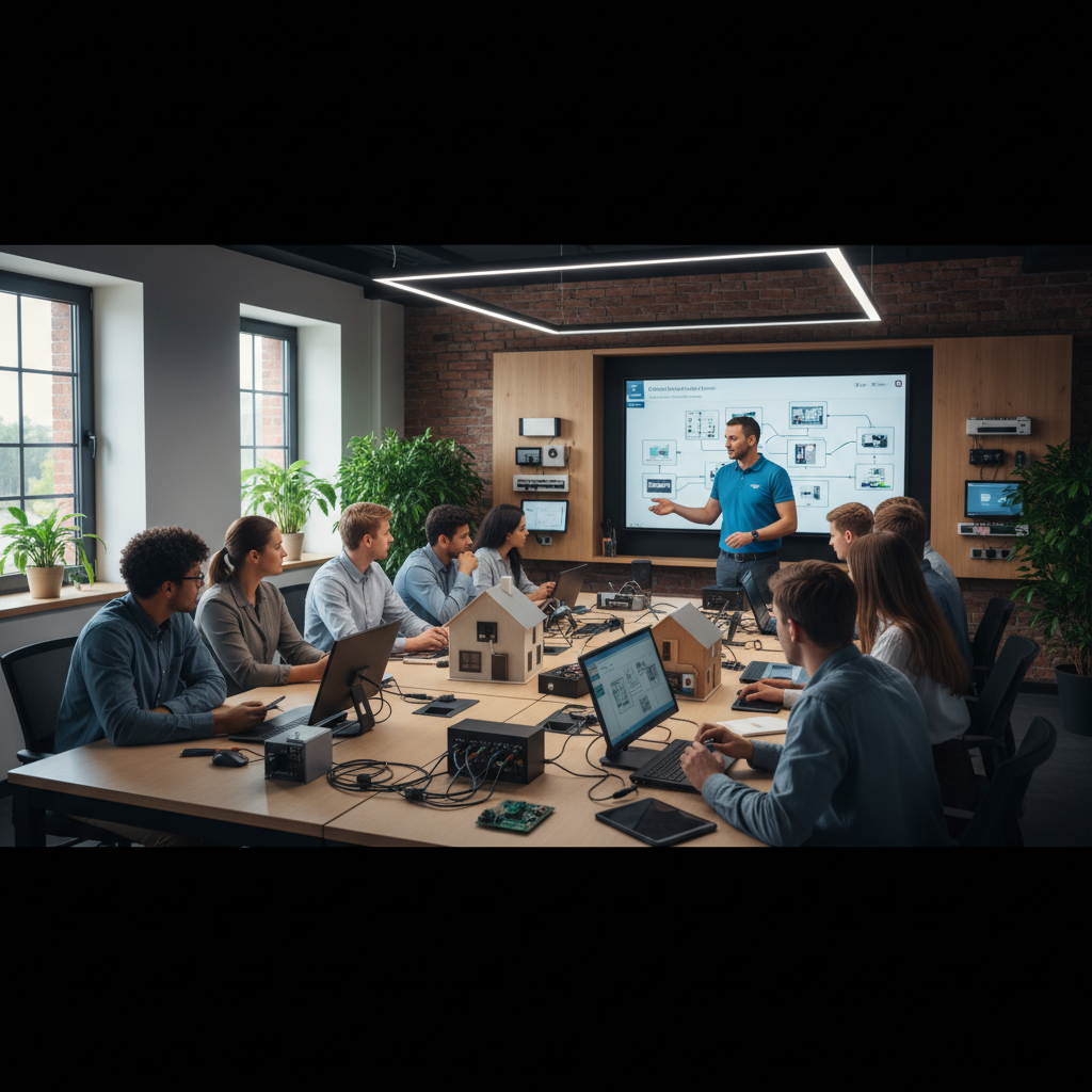 Realistische foto passend bij Opleiding domotica: word expert in slimme gebouwautomatisering voor we
